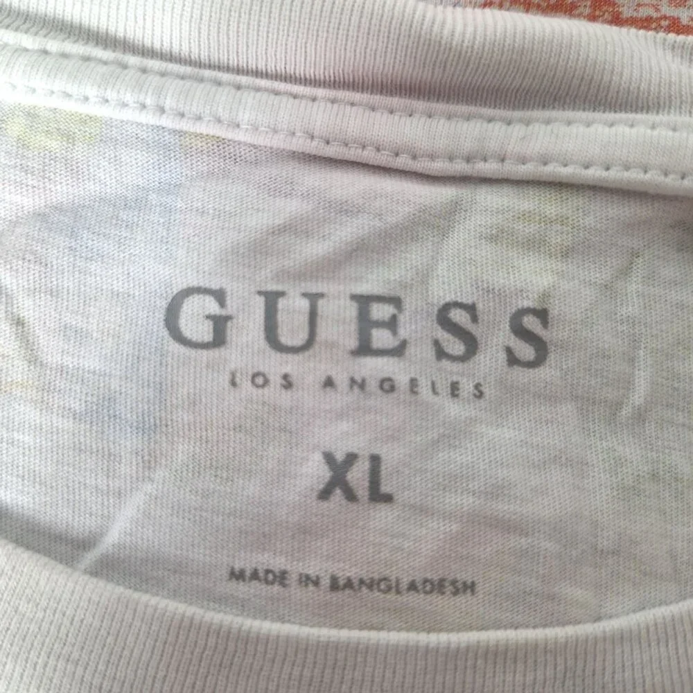 Guess Los Angeles Men's Tropical Floral Bird Print T-Shirt XL - Picture 4 of 7